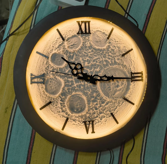 3D Handmade Moon Wall Clock
