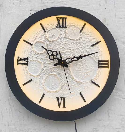 3D Handmade Moon Wall Clock